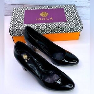 Isola Eleni III BLACK PATENT women’s heels US 8.5 IN BOX